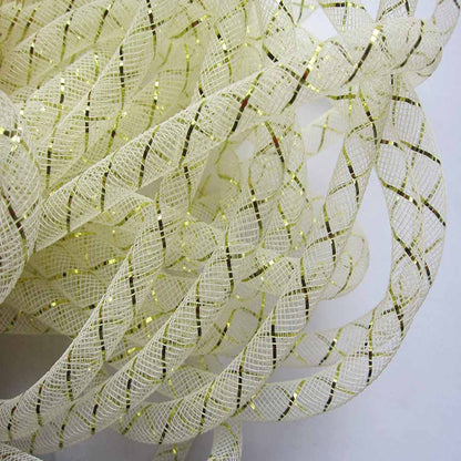 25 Yards Xmas Mesh Tube for Craft Deco 8mm 3/8-Inch