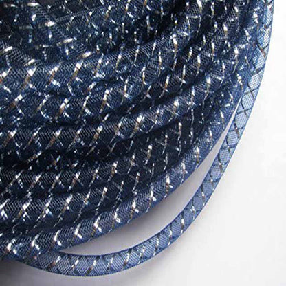 25 Yards Xmas Mesh Tube for Craft Deco 8mm 3/8-Inch