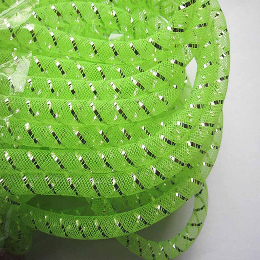 25 Yards Xmas Mesh Tube for Craft Deco 8mm 3/8-Inch