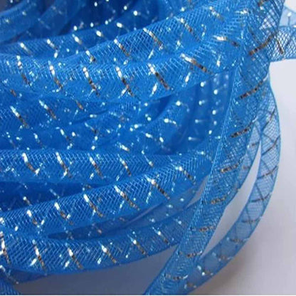 25 Yards Xmas Mesh Tube for Craft Deco 8mm 3/8-Inch