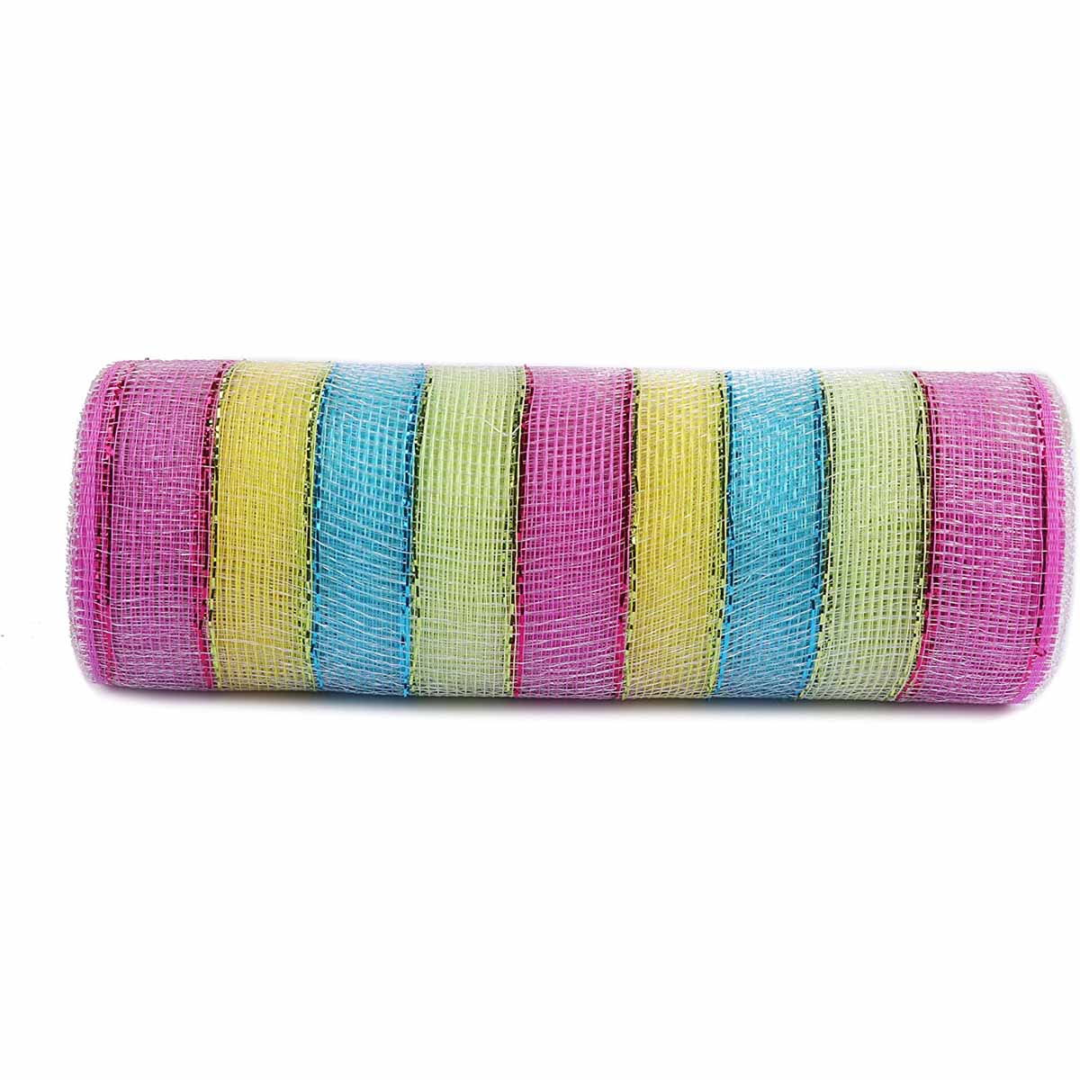 10 inch x 30 feet(10 Yards) Metallic Deco Poly Mesh Ribbon Easter