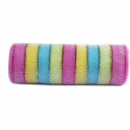 10 inch x 30 feet(10 Yards) Metallic Deco Poly Mesh Ribbon Easter
