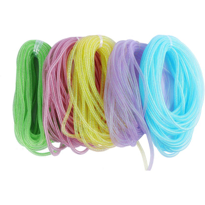 75 Yards Metallic Mesh Tube 8mm For Easter Day Wreaths 5 Colors