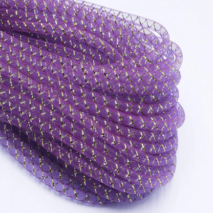 25 Yards Xmas Mesh Tube for Craft Deco 8mm 3/8-Inch