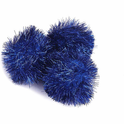 15pcs Glitter Tinsel Pom Balls 2 Inch - U PICK