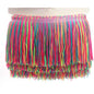 10Y 6" Wide Tassel Curtian Fringe Trim - Rainbow