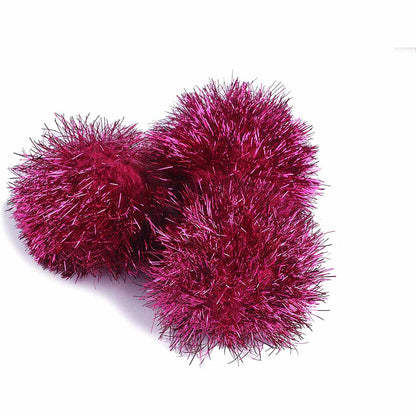 15pcs Glitter Tinsel Pom Balls 2 Inch - U PICK