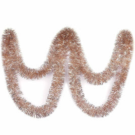 10 Yards (30 Feet) Thick Foil Christmas Tinsel  Garland,3" - Champagne