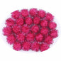 200pcs Glitter Tinsel Pom Balls 20mm-U PICK - Hot Pink