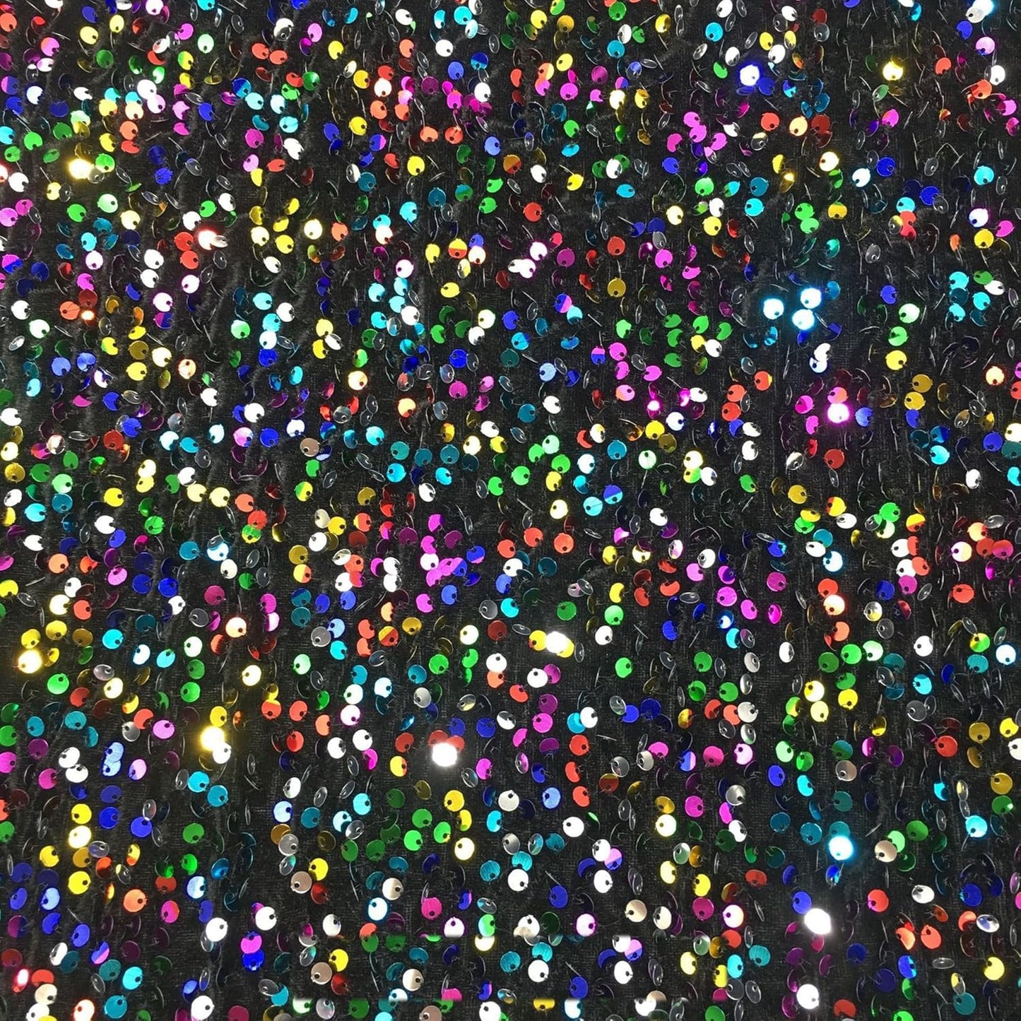 YYCRAFT Velvet Sequins Stretch Fabric