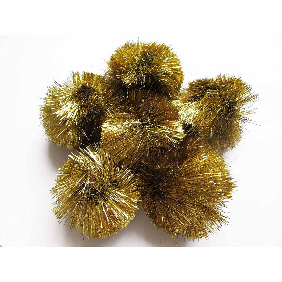 15pcs Glitter Tinsel Pom Balls 2 Inch - U PICK