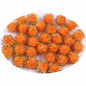 200pcs Glitter Tinsel Pom Balls 20mm-U PICK - Orange