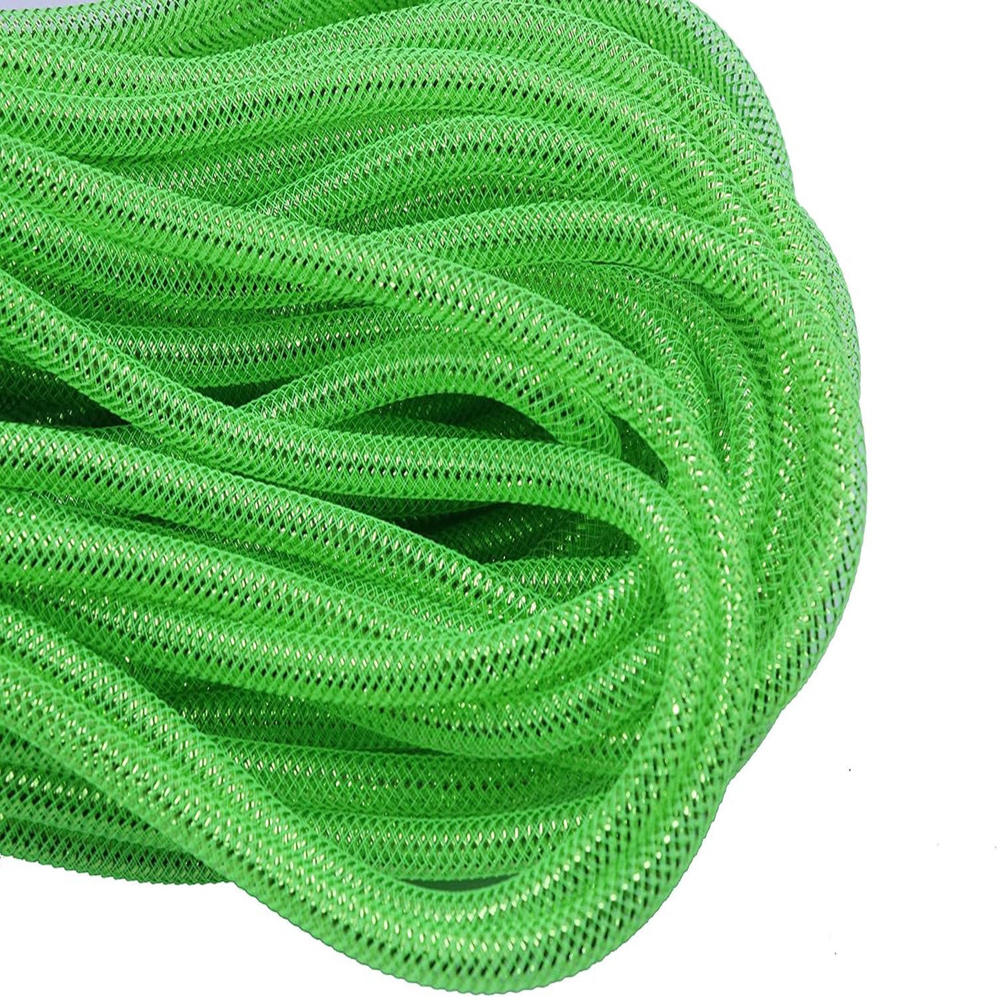 25 Yards Xmas Mesh Tube for Craft Deco 8mm 3/8-Inch