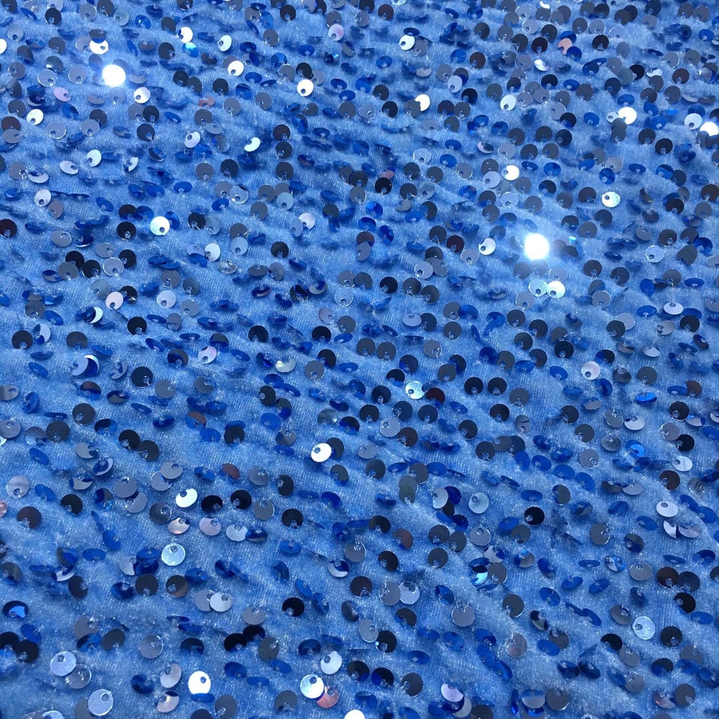 YYCRAFT Velvet Sequins Stretch Fabric