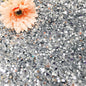 Velvet Sequins Stretch Fabric By The Yard 1 Yard Silver