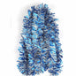 6 Yards Two-Color Metallic Tinsel Twist Garland,3.5" - Royal/White