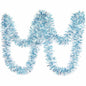 6 Yards Two-Color Metallic Tinsel Twist Garland,3.5" - Lt.blue/White