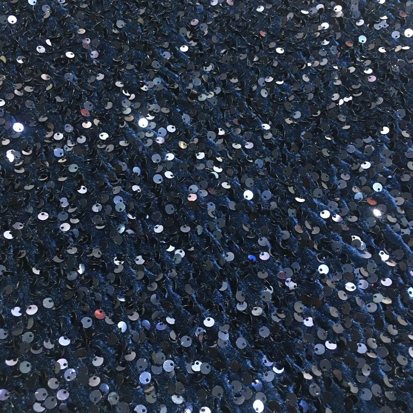 YYCRAFT Velvet Sequins Stretch Fabric