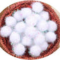 200pcs Glitter Tinsel Pom 5/8"(15mm) - White