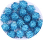 100pcs Glitter Tinsel Pom Balls 1" (25mm) - U Pick