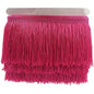 10Y 4" Wide Tassel Curtian Fringe Trim - Hot Pink