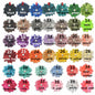 100 Pcs of 1.5" Satin Flower Rhinestone H0422-U  Pick