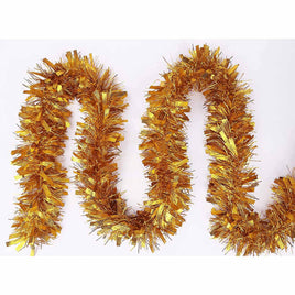 10 Yards Thick Metallic Foil Tinsel Garland 3.5 Inch - Gold
