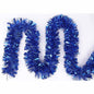 10 Yards Thick Metallic Foil Tinsel Garland 3.5 Inch - Royal