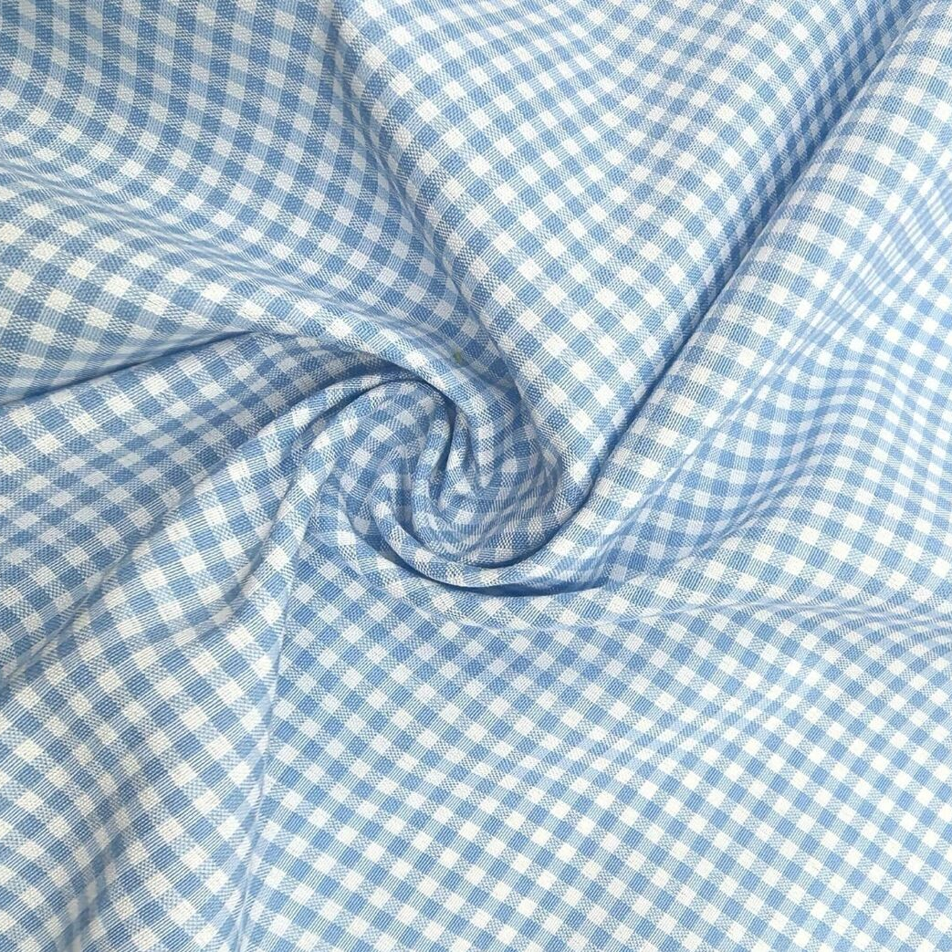 Blue Gingham fabric