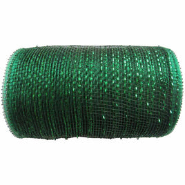 10 inch x 30 feet(10 Yards) Metallic Deco Poly Mesh Ribbon - Dark Green