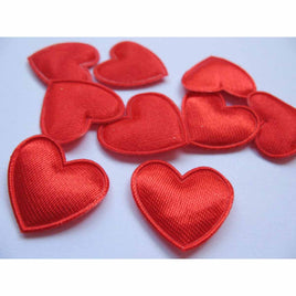 200 Satin Heart 7/8" - Red