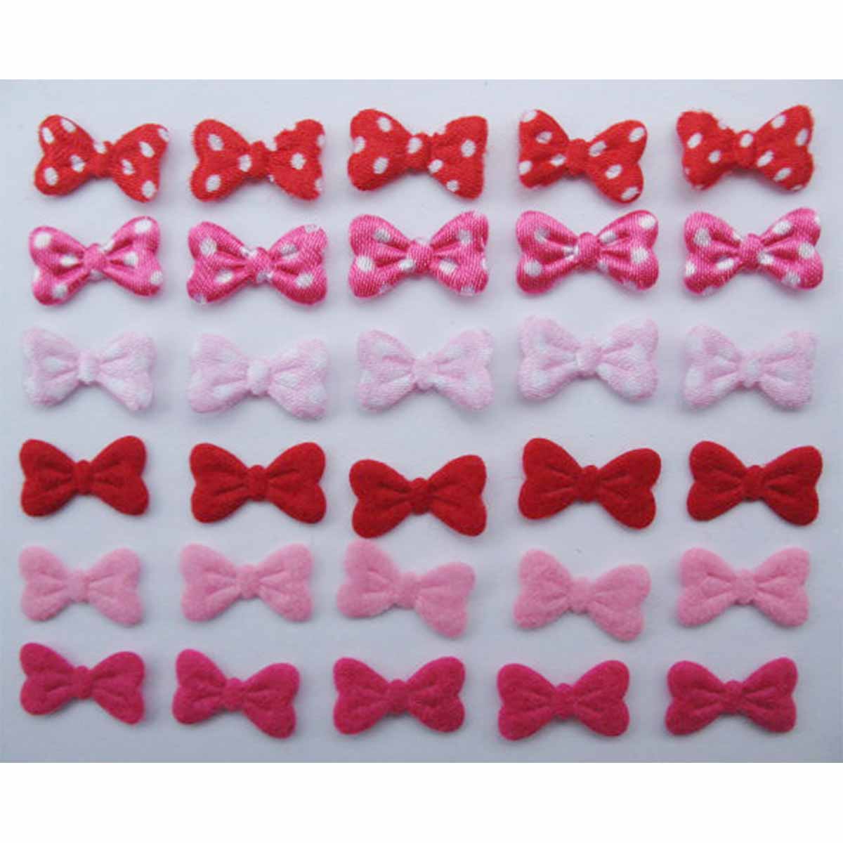 180 Polka Dot/ Felt Mini Bow -6 Colors AB027