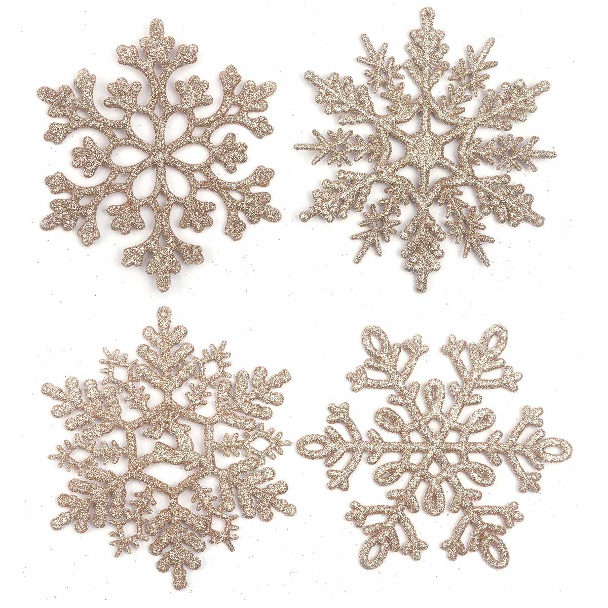 32pcs Glitter Snowflake Ornament 4 Inch for Christmas Tree Decoration-U Pick