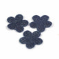 60 Padded Denim Flower 1"-Navy