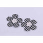 100 Gingham Flower 1.5"- Black