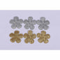 100 Glitter Flower 1.5"-Gold/Silver