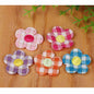 100 Padded Gingham Flower 1 1/8"-5 Colors