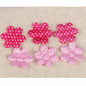 100 Satin Flower 1.25" Dots -2 Colors