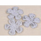 40 Padded Lace Flower 2.5" - Silver