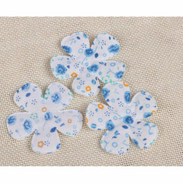 50pcs Padded Floral Flower 2"-Blue