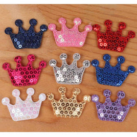 45pcs Sequin Crown 1 5/8"-9 Colors