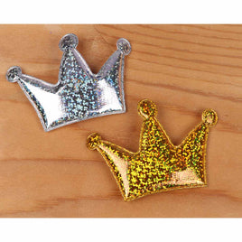 30pcs Large Shinny PVC Crown 3.25"-Gold/Silver