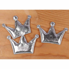 30pcs Large PVC Crown 3.25"-Silver