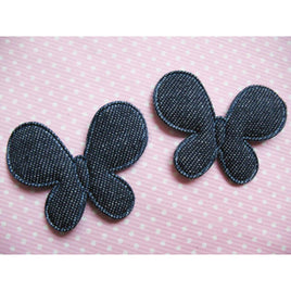 60 Padded Denim Butterfly 1.5"-Navy