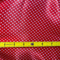 Polka Dots Prints Satin Fabric-Red