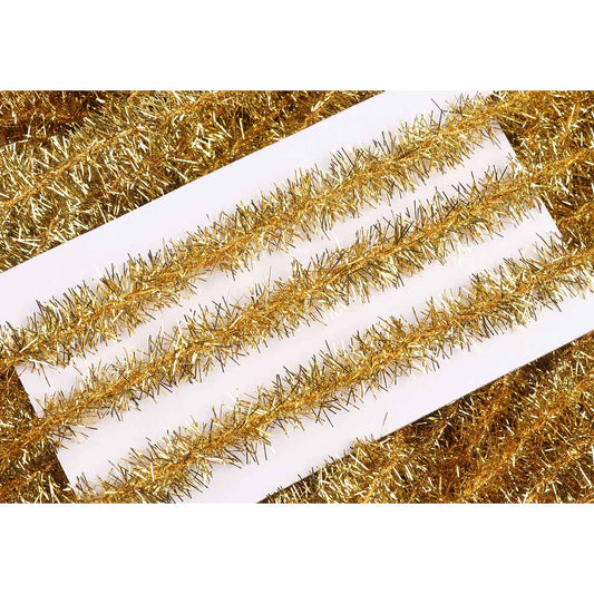 20y Skinny Metallic Christmas Tinsel Garland Ribbon,3/4"