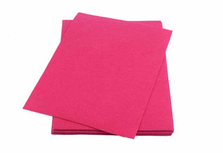 12 Stiff Felt Sheets 2mm 9 Inch X 12 Inch - Hot Pink