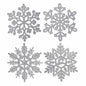 32pcs Glitter Snowflake Ornament 4 Inch for Christmas Tree Decoration-U Pick