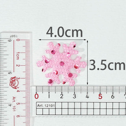 Wholesale 300pcs Padded Snowflake 1.5" Embellishment - 3 Colors