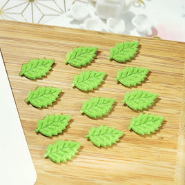Wholesale 500pcs Padded Cute Felt Leaf 5/8" Embellishment - Lime Green